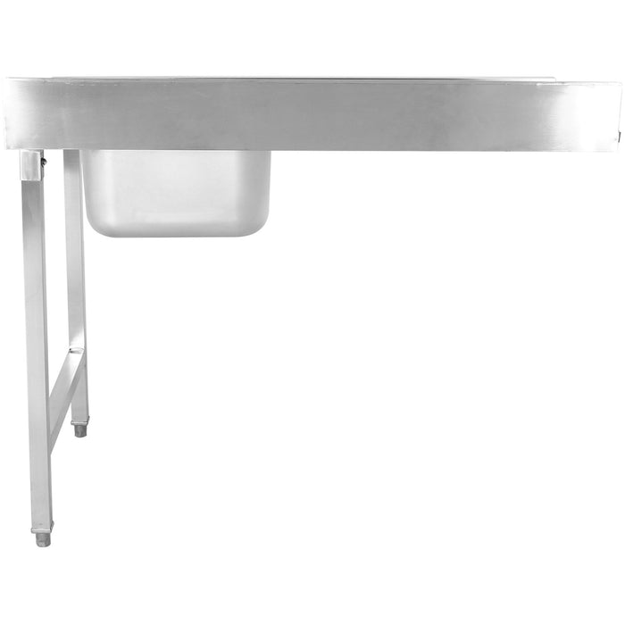 B GRADE Loading table Right side 1200x650x850mm With sink With splashback Stainless steel |  DWITA1265R B GRADE