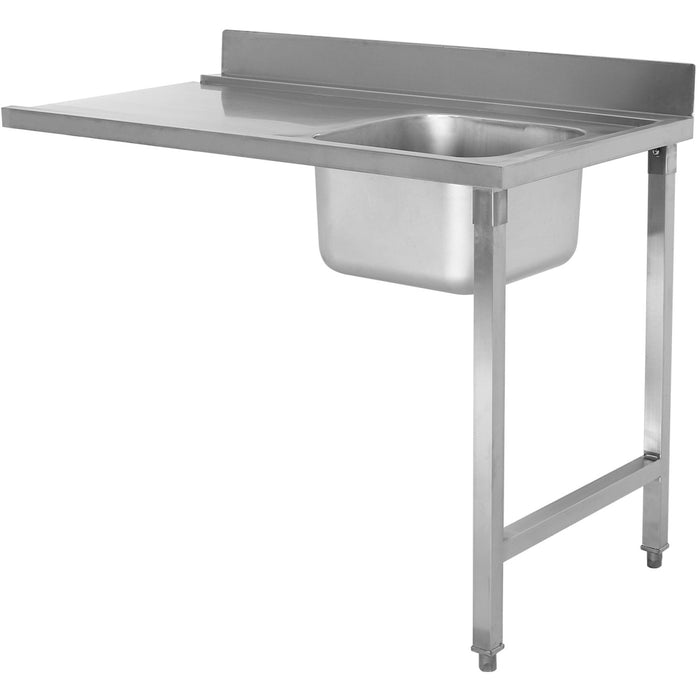 B GRADE Loading table Right side 1200x650x850mm With sink With splashback Stainless steel |  DWITA1265R B GRADE