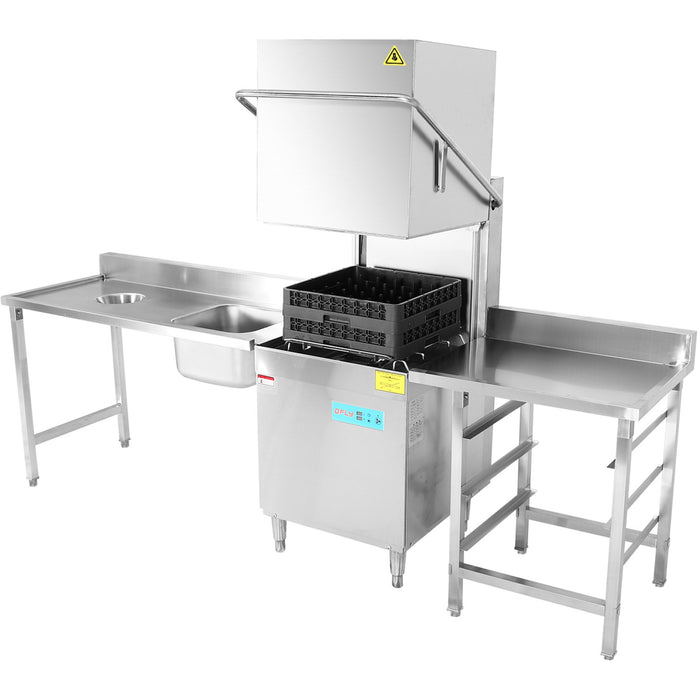 B GRADE Loading table Left side 1400x650x850mm With sink With waste hole With splashback Stainless steel |  DWITC1465R B GRADE