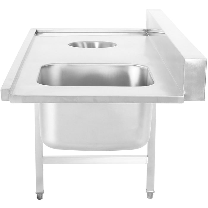 B GRADE Loading table Left side 1400x650x850mm With sink With waste hole With splashback Stainless steel |  DWITC1465R B GRADE