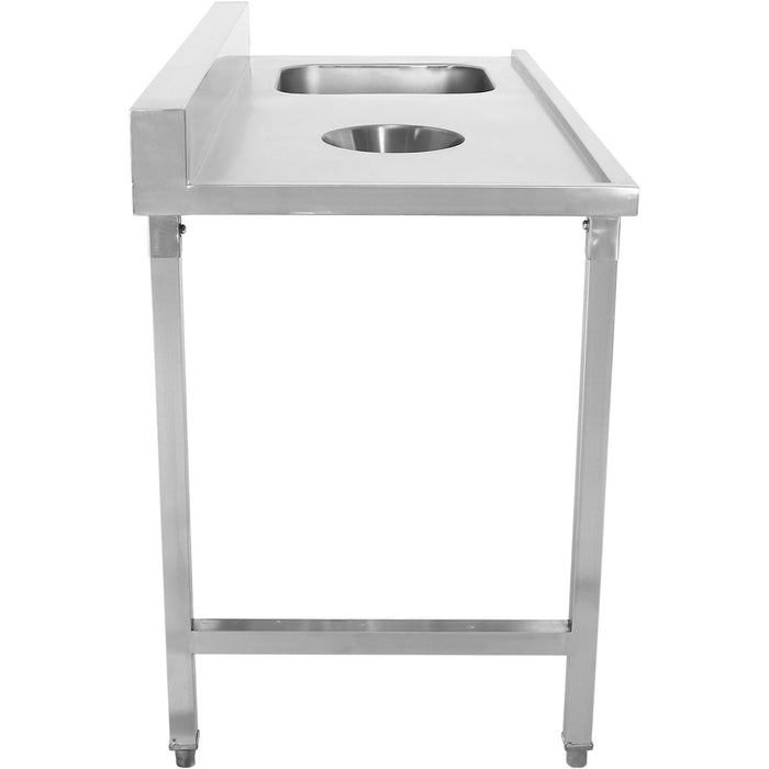 B GRADE Loading table Left side 1400x650x850mm With sink With waste hole With splashback Stainless steel |  DWITC1465R B GRADE