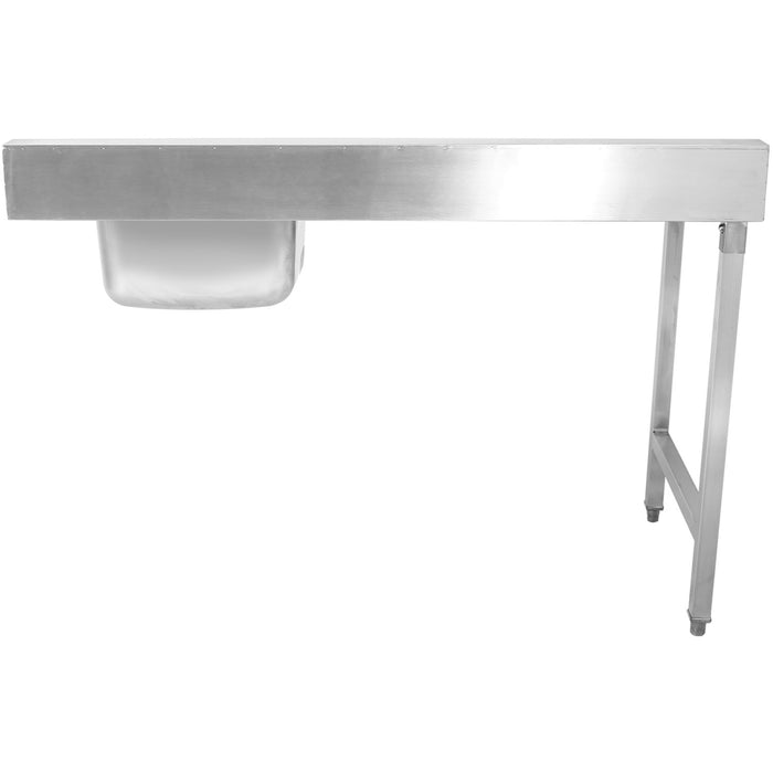 B GRADE Loading table Left side 1400x650x850mm With sink With waste hole With splashback Stainless steel |  DWITC1465R B GRADE