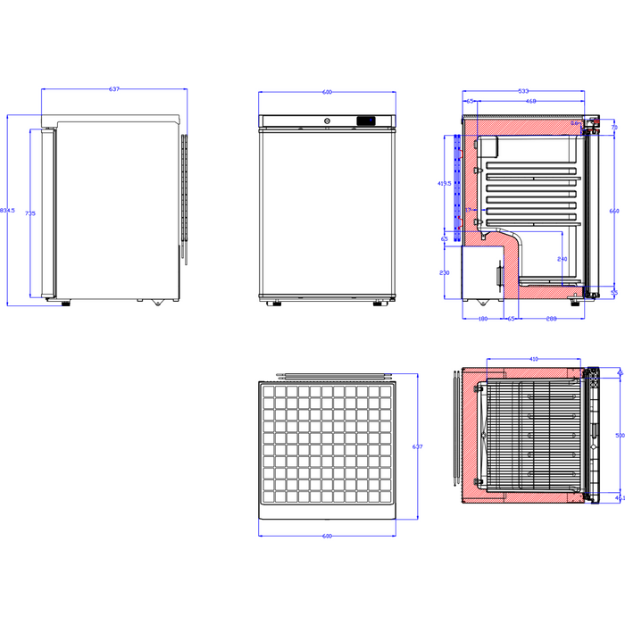 200lt Commercial Refrigerator Undercounter Stainless steel Single door |  DWR200SS