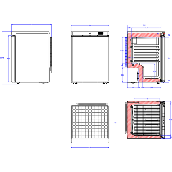 B Grade 200lt Commercial Refrigerator Undercounter Single Door White | Dwr200 W B Grade Makfry