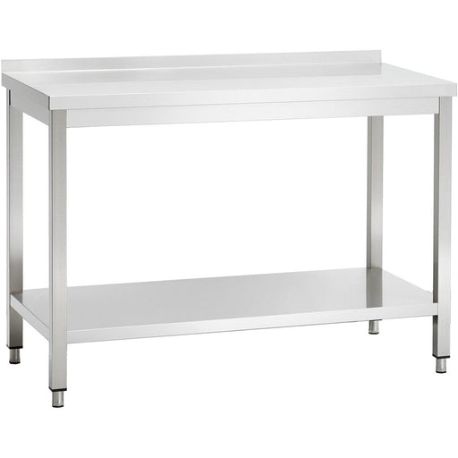 Professional Work Table Stainless Steel Bottom Shelf Upstand 1800x700x850mm | Vt187 Slb Makfry