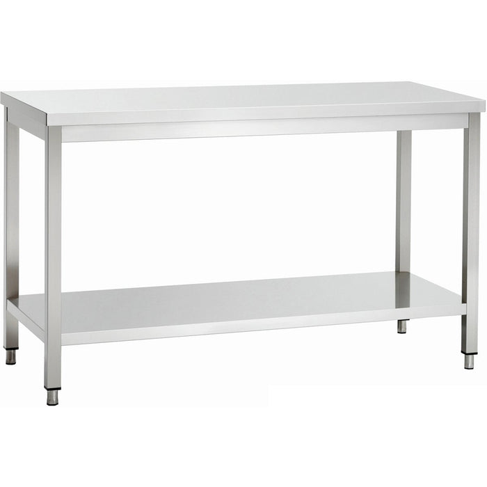 Professional Work Table Stainless Steel Bottom Shelf 2000x600x850mm | Vt206 Sl Makfry