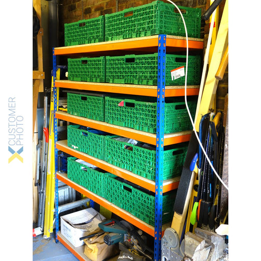 Industrial Shelving Unit Heavy duty 1500x450x1980mm 6 shelves 340 kg/shelf Powder coated steel |  DX1500450 Makfry