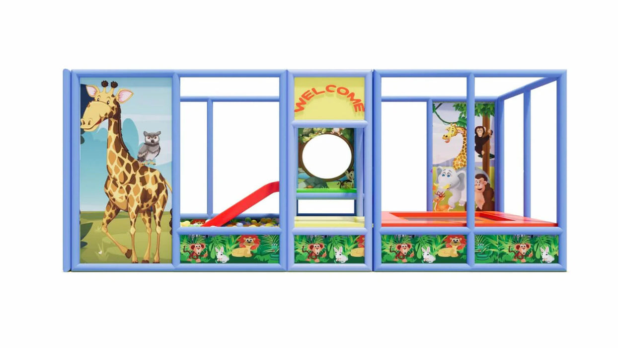 Indoor Soft Play Area & Soft Playground With Animal Theme - 5000x2000x2000mm IQPARK