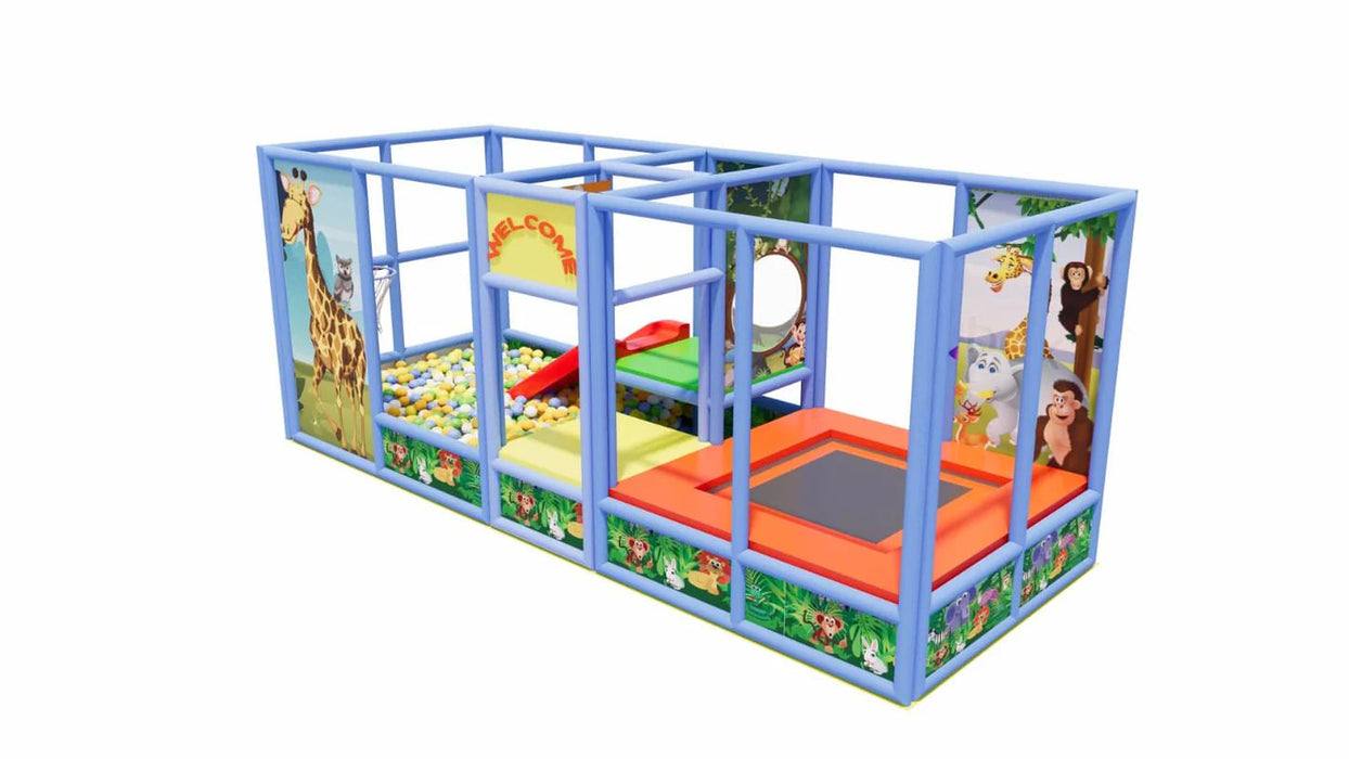 Indoor Soft Play Area & Soft Playground With Animal Theme - 5000x2000x2000mm IQPARK