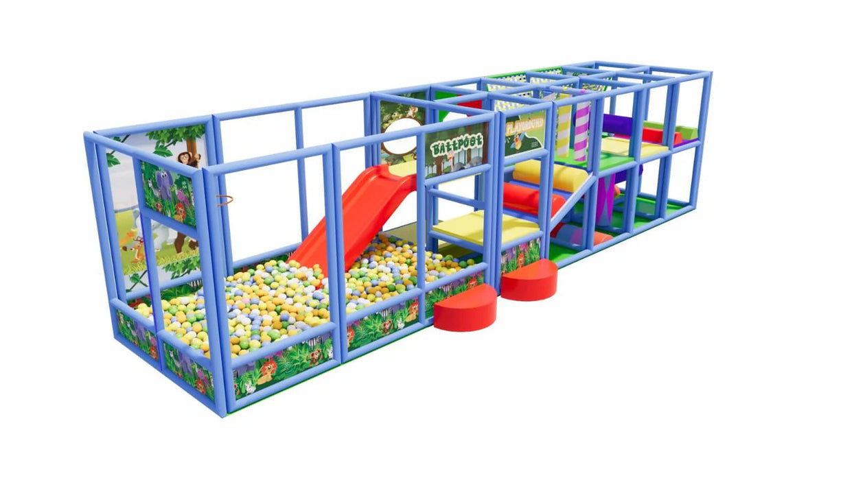 Indoor Soft Play Area & Soft Playground With Jungle Theme - 8000x2000x2000mm IQPARK