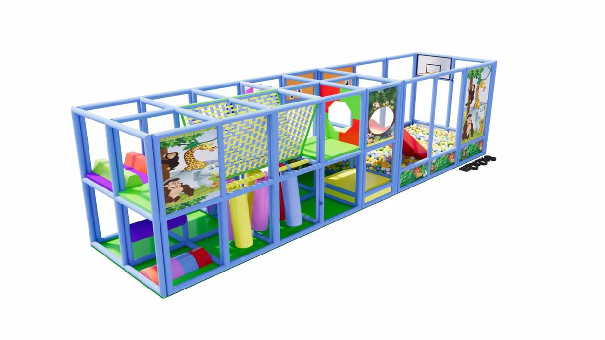 Indoor Soft Play Area & Soft Playground With Jungle Theme - 8000x2000x2000mm IQPARK