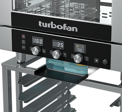 Blue Seal Turbofan EC40D10 and SK40-10A - Full Size 10 Tray Digital / Electric Combi Oven and Stainless Steel Stand