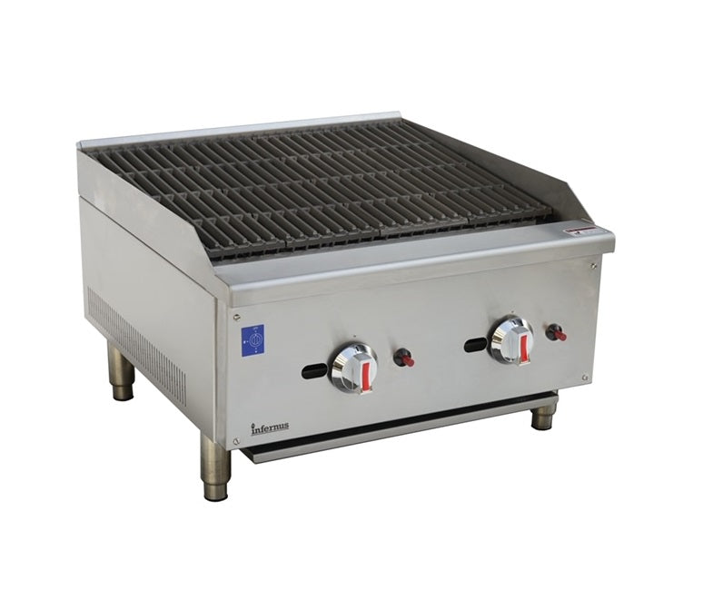 Infernus 2 Burner Gas Radiant Charbroiler/Chargrill – 60cm / 24″