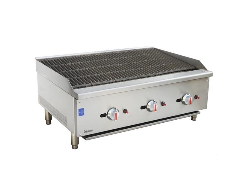 Infernus 3 Burner Gas Radiant Charbroiler/Chargrill – 90cm / 36″