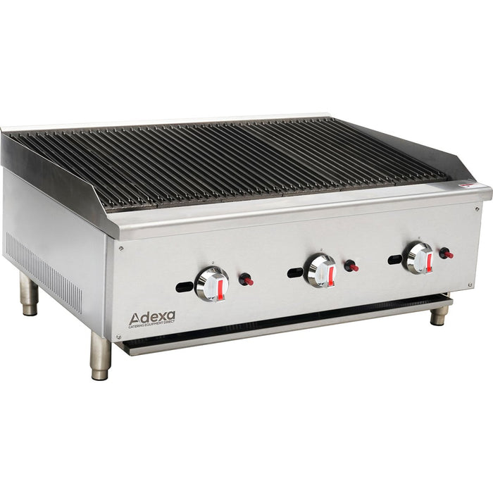 Professional Natural Gas Chargrill 3 burners 22.5kW |  ECB36S