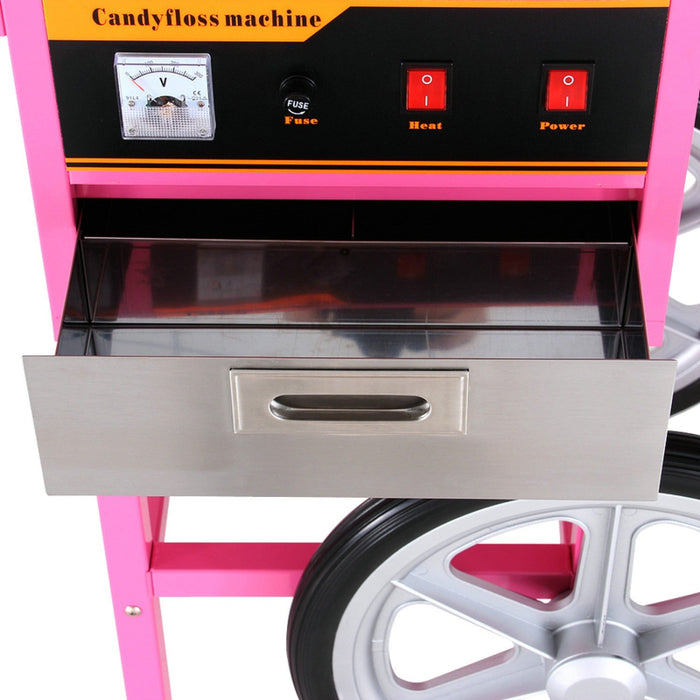 Candy Floss Machine With Cart 60pcs/Hr 730mm | Hec04 C Makfry
