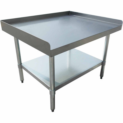 Commercial Equipment Stand / Low Height Table Stainless Steel Bottom shelf 3 Side Upstand 1220x600x600mm |  EES2448 Makfry