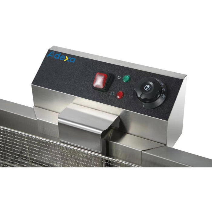 Commercial Fryer Single Tank Dual Zone Electric 26 litre 7.8kW Countertop Drainage tap |  EF26L