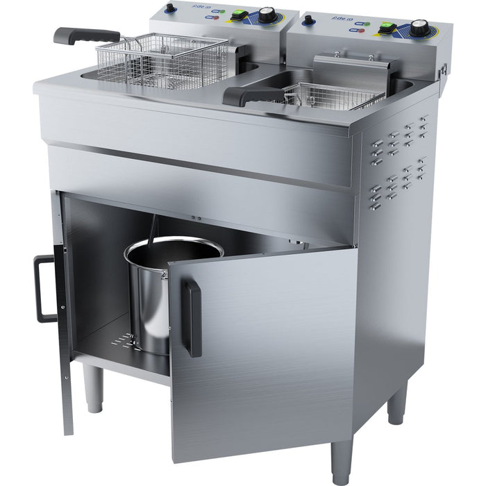 B GRADE Commercial Fryer Double Electric 2x16 litre 6kW Free standing |  EF162VC B GRADE