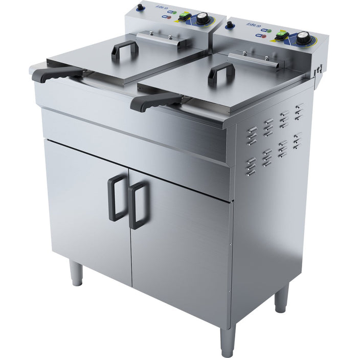 B GRADE Commercial Fryer Double Electric 2x16 litre 6kW Free standing |  EF162VC B GRADE