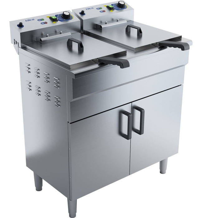 B GRADE Commercial Fryer Double Electric 2x16 litre 6kW Free standing |  EF162VC B GRADE