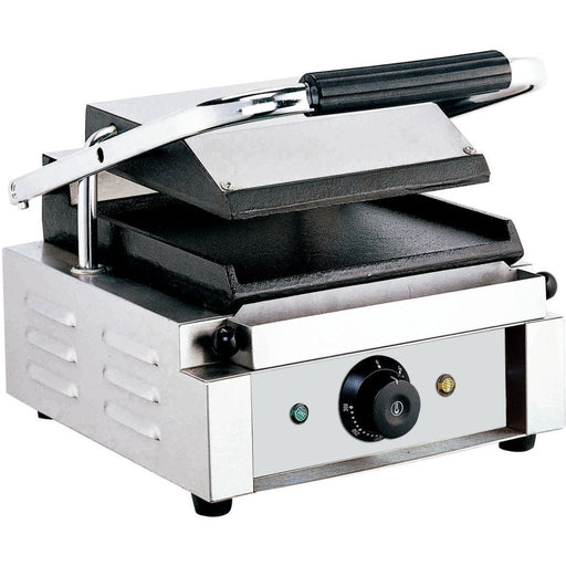 Heavy Duty Panini Contact grill Single Smooth |  EG01B Makfry
