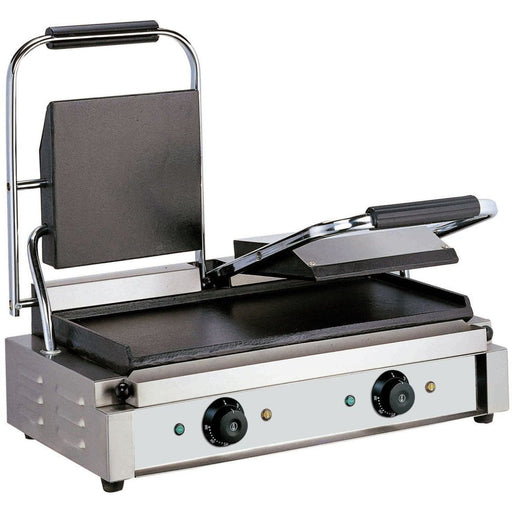 Heavy Duty Twin Panini Contact grill 3.6kW Smooth |  EG03B Makfry