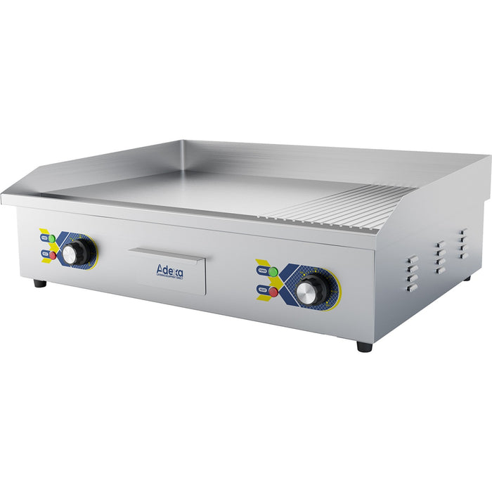 B GRADE Commercial Griddle Smooth/Ribbed 730x550x240mm 4.4kW Electric |  EG8202 B GRADE