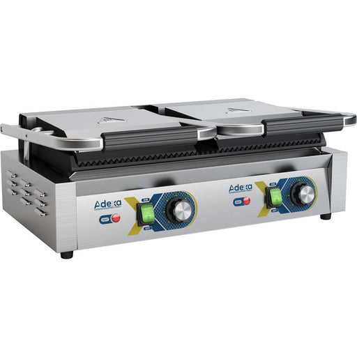 Heavy Duty Panini Contact grill Double Ribbed |  EGD20C Makfry