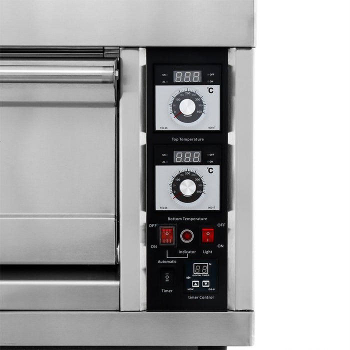 Commercial Pizza Oven Electric 860x630mm 6.6kW Capacity 6 pizzas at 12" - Digital display |  MAREO102D