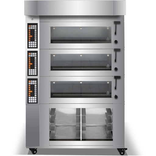 Commercial Electric Bakery Deck Oven 6 X 400x600 Trays Capacity With Steam Cooking Function | Eo36 Makfry