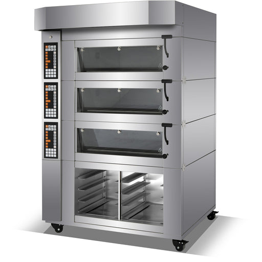 Commercial Electric Bakery Deck Oven 6 X 400x600 Trays Capacity With Steam Cooking Function | Eo36 Makfry