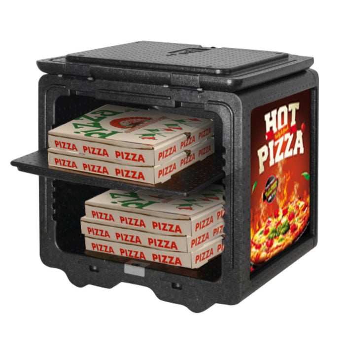 Front Loaded Pizza Box Transporter with label area |  EPPMBP