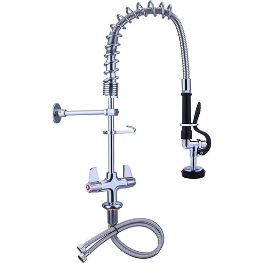 Pre Rinse Spray Unit Deck mount Double inlet Height 600mm Stainless steel |  EQ7801A Makfry