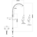 Pre Rinse Spray Unit Deck mount Double inlet Height 600mm Stainless steel |  EQ7801A Makfry