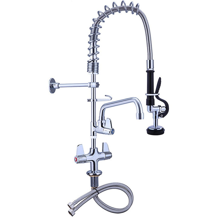 B GRADE Pre Rinse Spray Unit with Swing faucet Deck mount Double inlet Height 600mm Stainless steel |  EQ7801A08 B GRADE