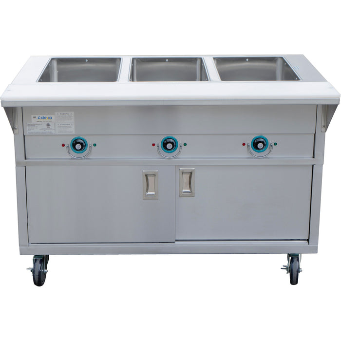 B GRADE Mobile Bain marie with Cupboard 3xGN1/1 |  EST3SWCBSD B GRADE