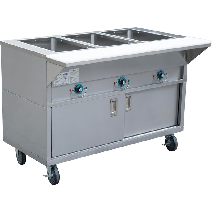 Mobile Bain marie with Cupboard 3xGN1/1 |  EST3SWCBSD