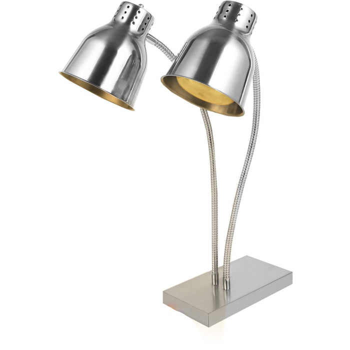 Commercial Tabletop Food Warmer 2 Heating Lamp 250W Silver |  EWL02S2 Makfry