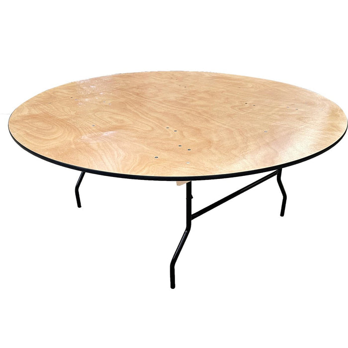 Round Folding Banquet Catering Table 6ft Plywood 1830x760 |  F102072 Makfry