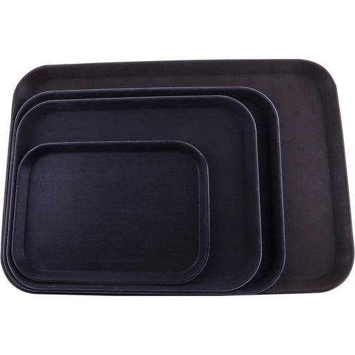 Serving Tray Fibreglass Rectangular Black 18"x26" |  FBR1826 Makfry