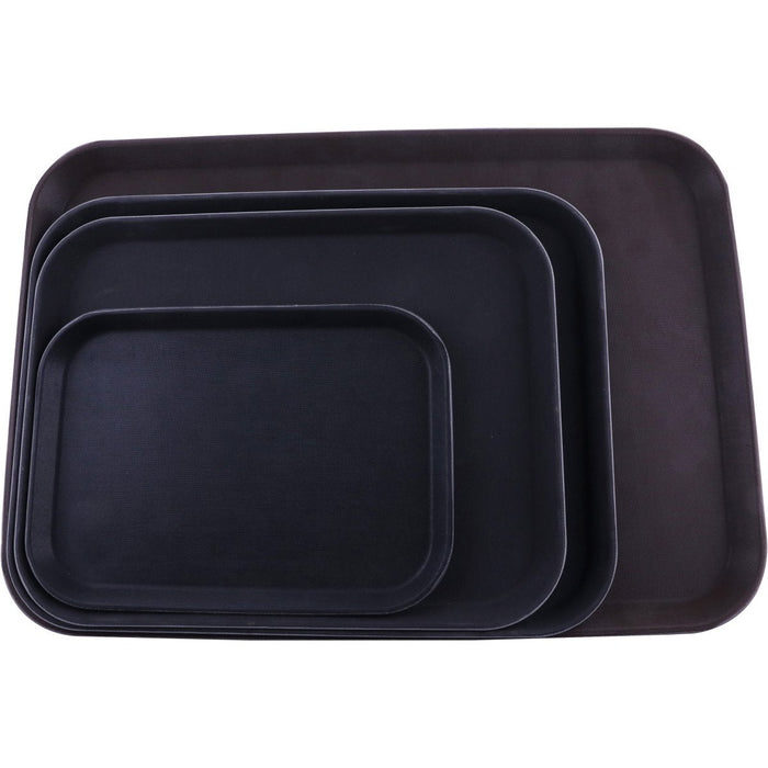 Serving Tray Fibreglass Rectangular Black 10"x14" |  FBR1014 Makfry