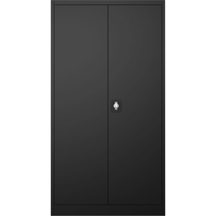 B GRADE Commercial Steel Black Storage Cupboard with 4 Shelves and Lock 800x400x1800mm |  FCA18BLACK B GRADE