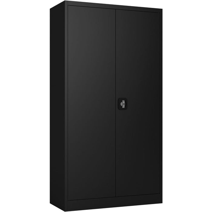 B GRADE Commercial Steel Black Storage Cupboard with 4 Shelves and Lock 800x400x1800mm |  FCA18BLACK B GRADE