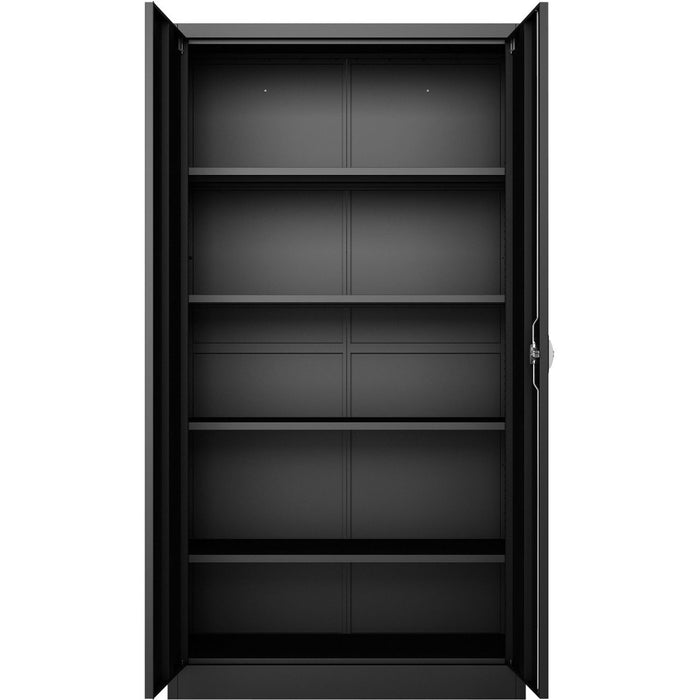 B GRADE Commercial Steel Black Storage Cupboard with 4 Shelves and Lock 800x400x1800mm |  FCA18BLACK B GRADE