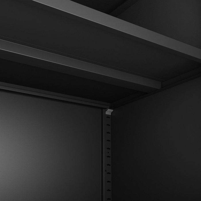 Commercial Steel Black Storage Cupboard with 4 Shelves and Lock 800x400x1800mm |  FCA18BLACK Makfry