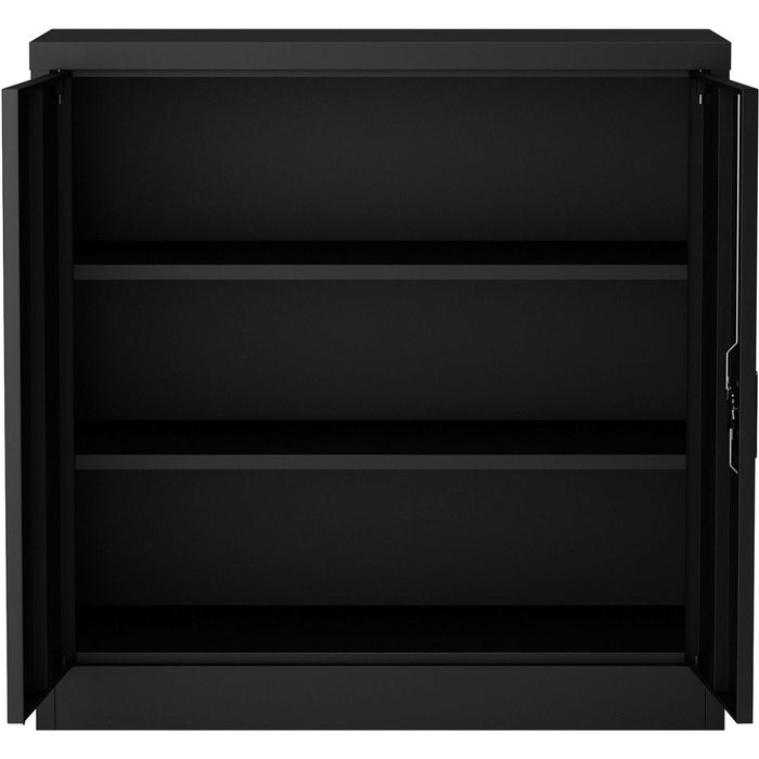 Commercial Metal Black Storage Cabinet Lockable with 2 Shelves 900x400x900mm |  FCA9BLACK Makfry