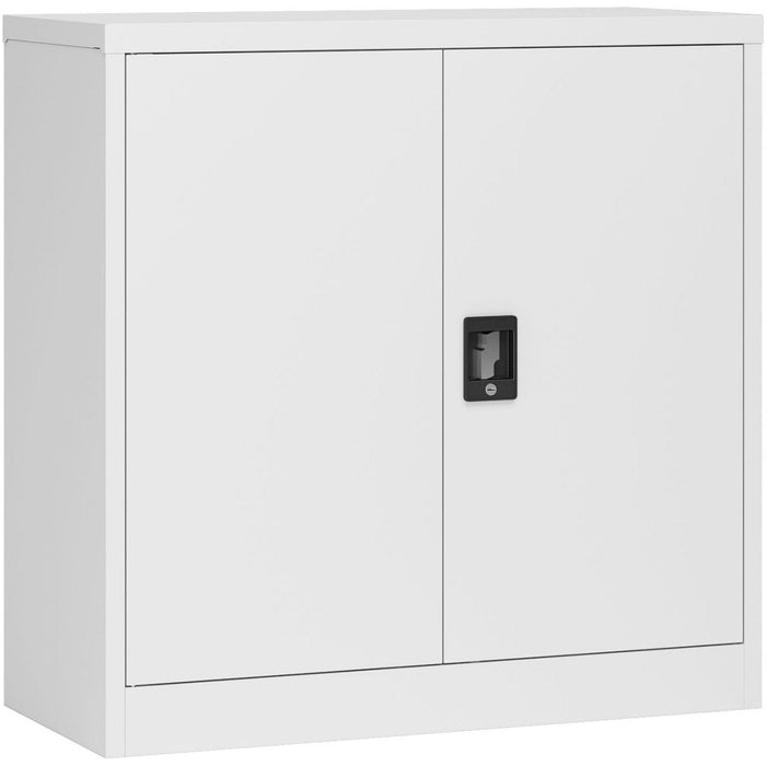 Commercial Metal White Storage Cabinet Lockable with 2 Shelves 900x400x900mm |  FCA9WHITE Makfry