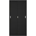 Commercial Sliding Door Steel Black Storage Cupboard With 4 Shelves And Lock 900x400x1850mm | Fcc18 Black Makfry