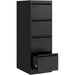 B GRADE Professional Black Filing Cabinet 4 drawer 452x620x1330mm |  FCD4ABLACK B GRADE Makfry